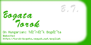 bogata torok business card